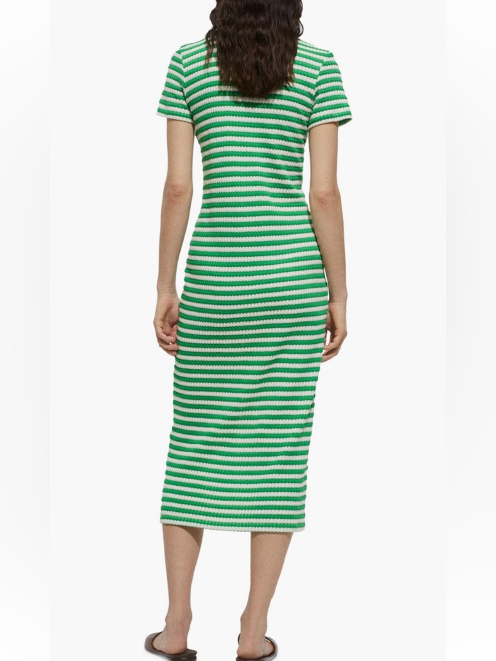 Mango Crochet Striped Midi Dress - Picture 5 of 10